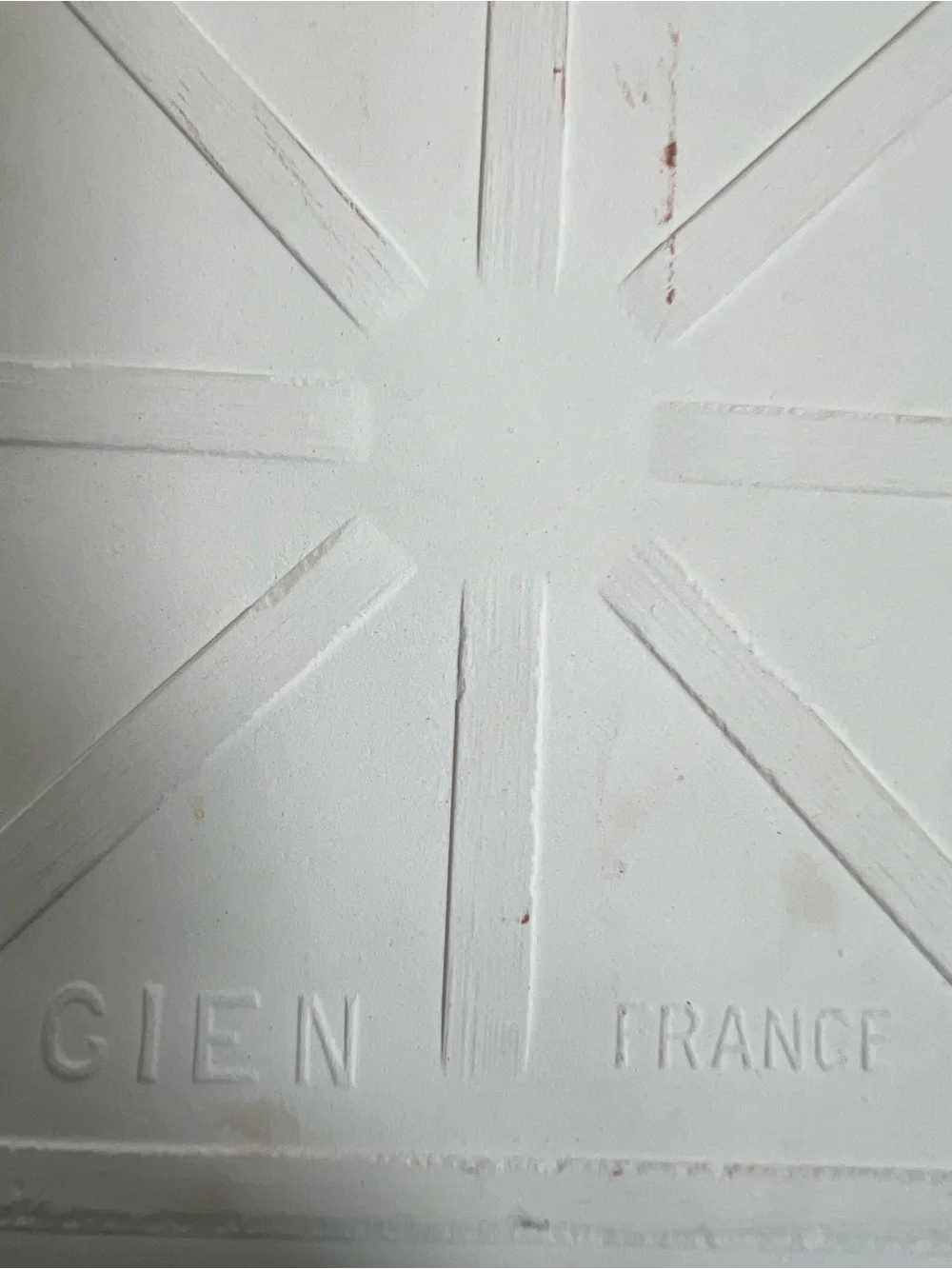 Vintage Gien France Grands Crustaces Lobster Ceramic Tile Trivet Gold Tone Frame